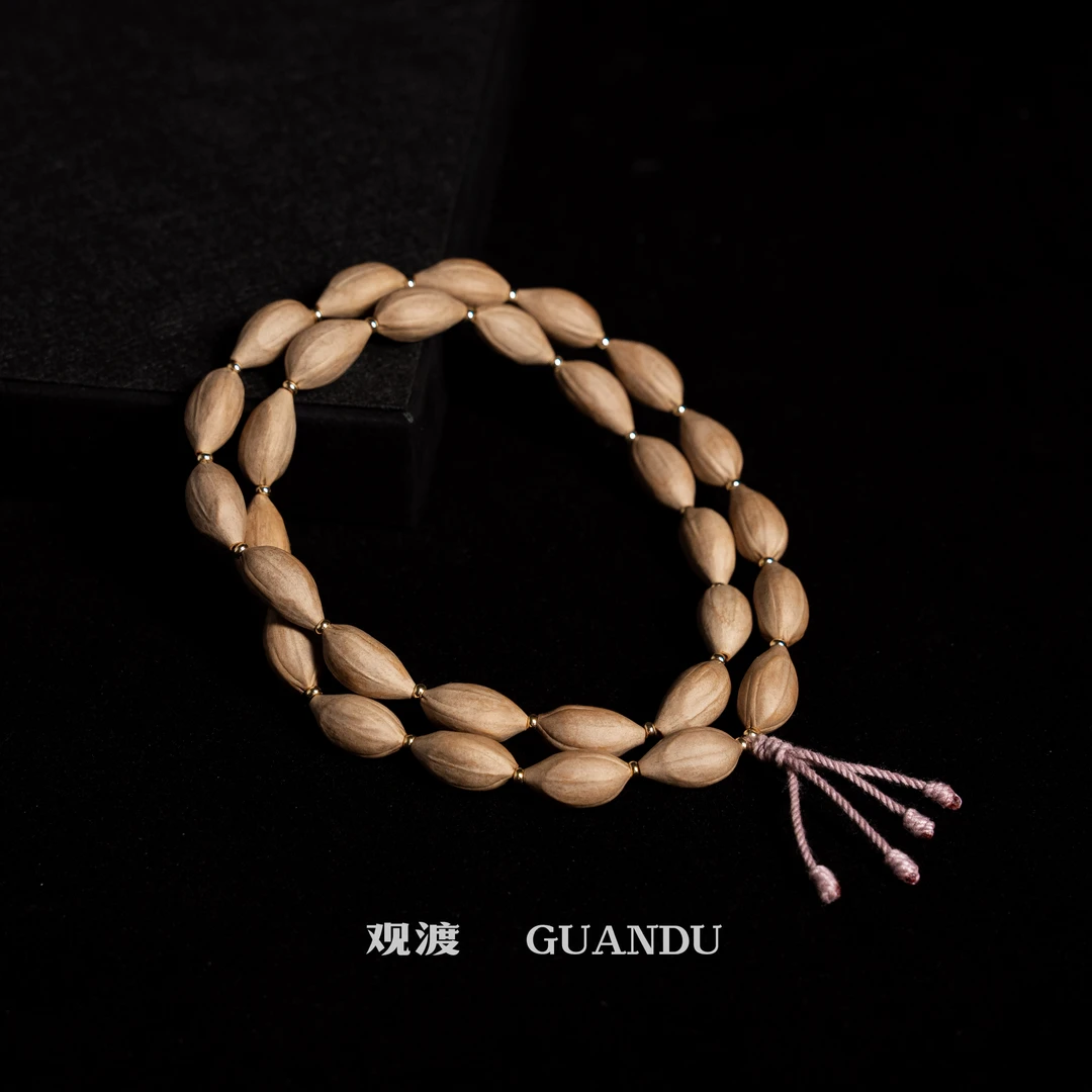 GUANDU-【观渡】原生态橄榄核梅林核直心料三面佛-金粉世家