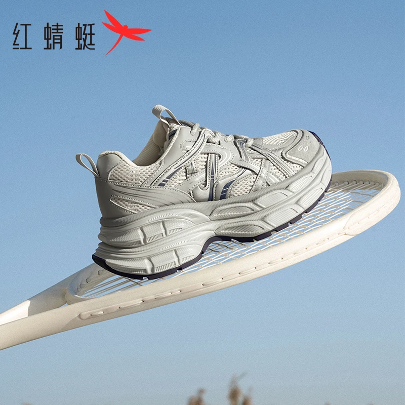 红蜻蜓厚底老爹鞋女2025春季新款女鞋百搭运动跑步鞋增高休闲鞋潮
