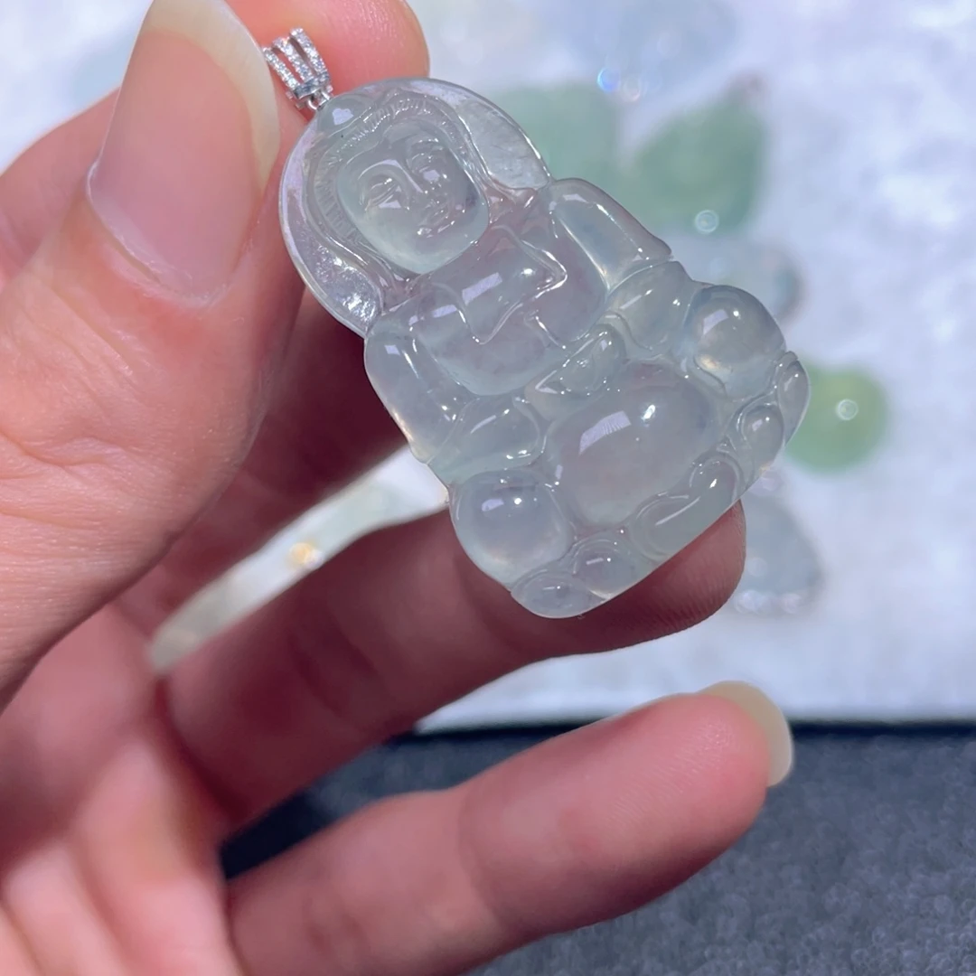 颈饰18K金镶嵌翡翠翡翠