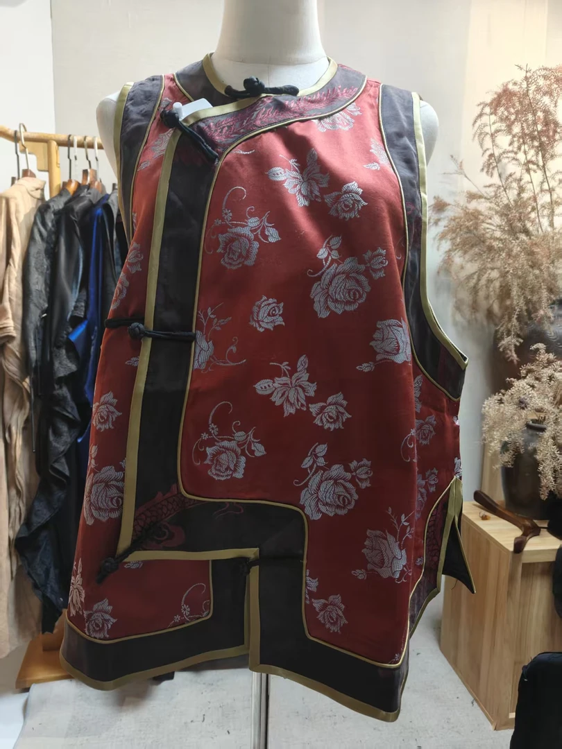 凤徕兮私人订制老缎马甲HM101033-9