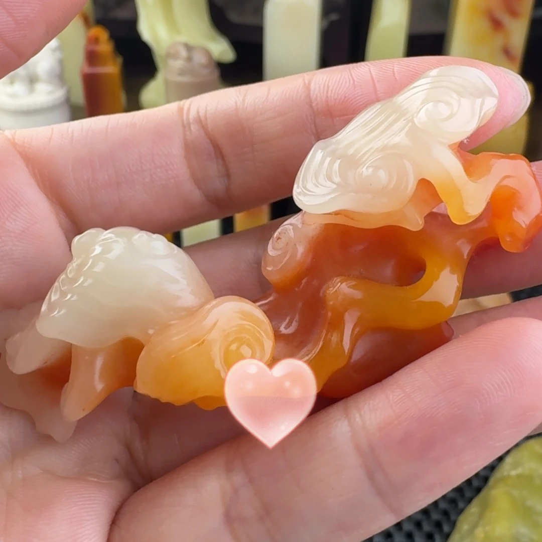 未***来寿山石印石结晶芙蓉石灵芝