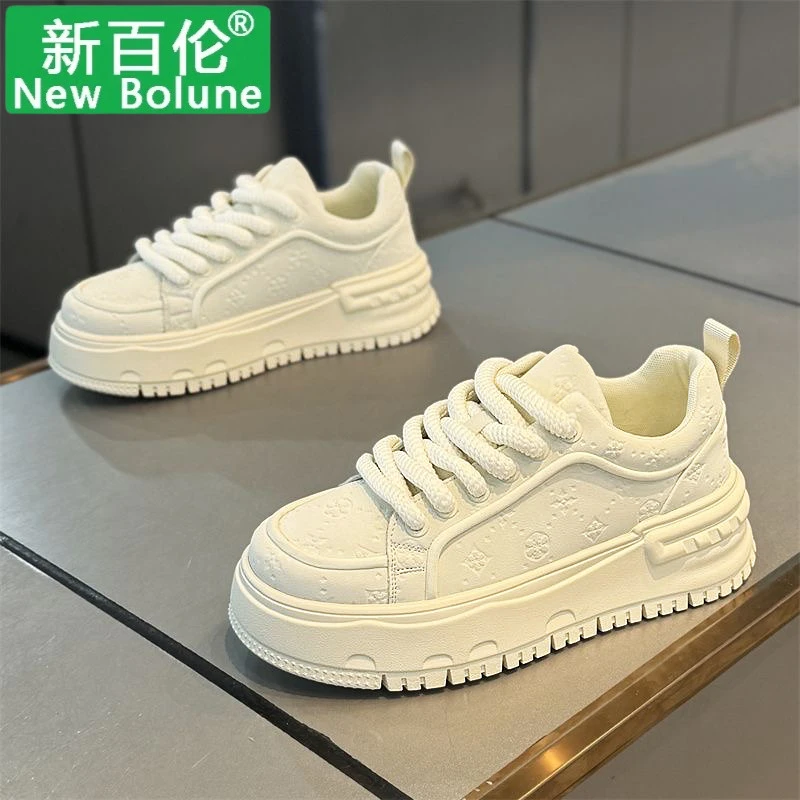 新百伦男鞋夏季透气欧洲站高级感运动厚底板鞋真皮百搭休闲年轻人