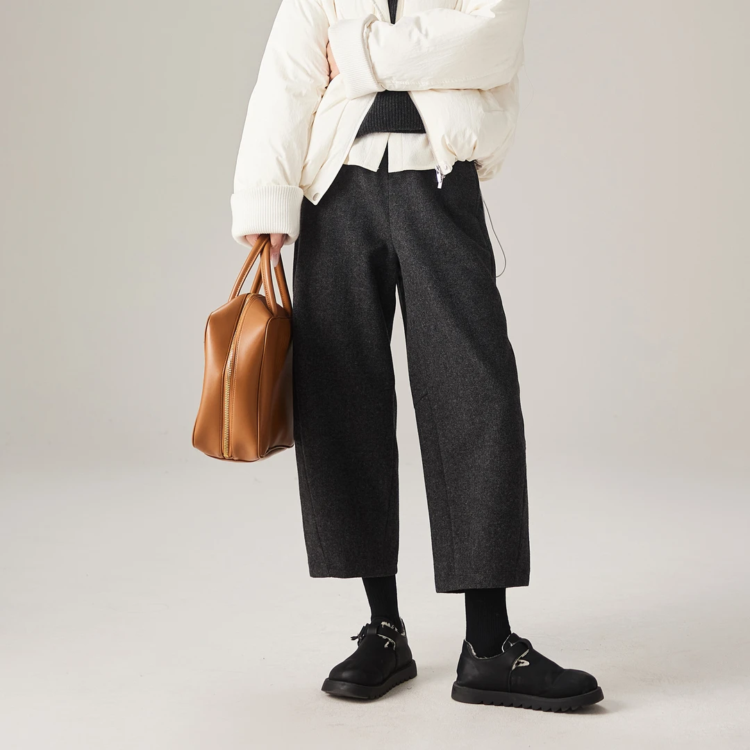 2025冬季新款时尚百搭宽松显瘦加厚保暖休闲九分哈伦裤女541077