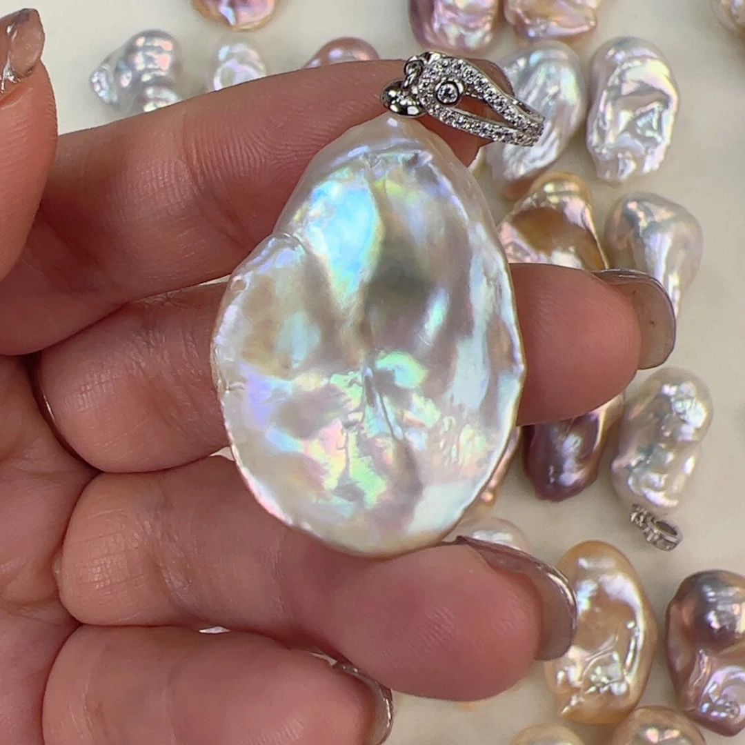 淡水珍珠吊坠(不含链)银S925镶嵌周****长