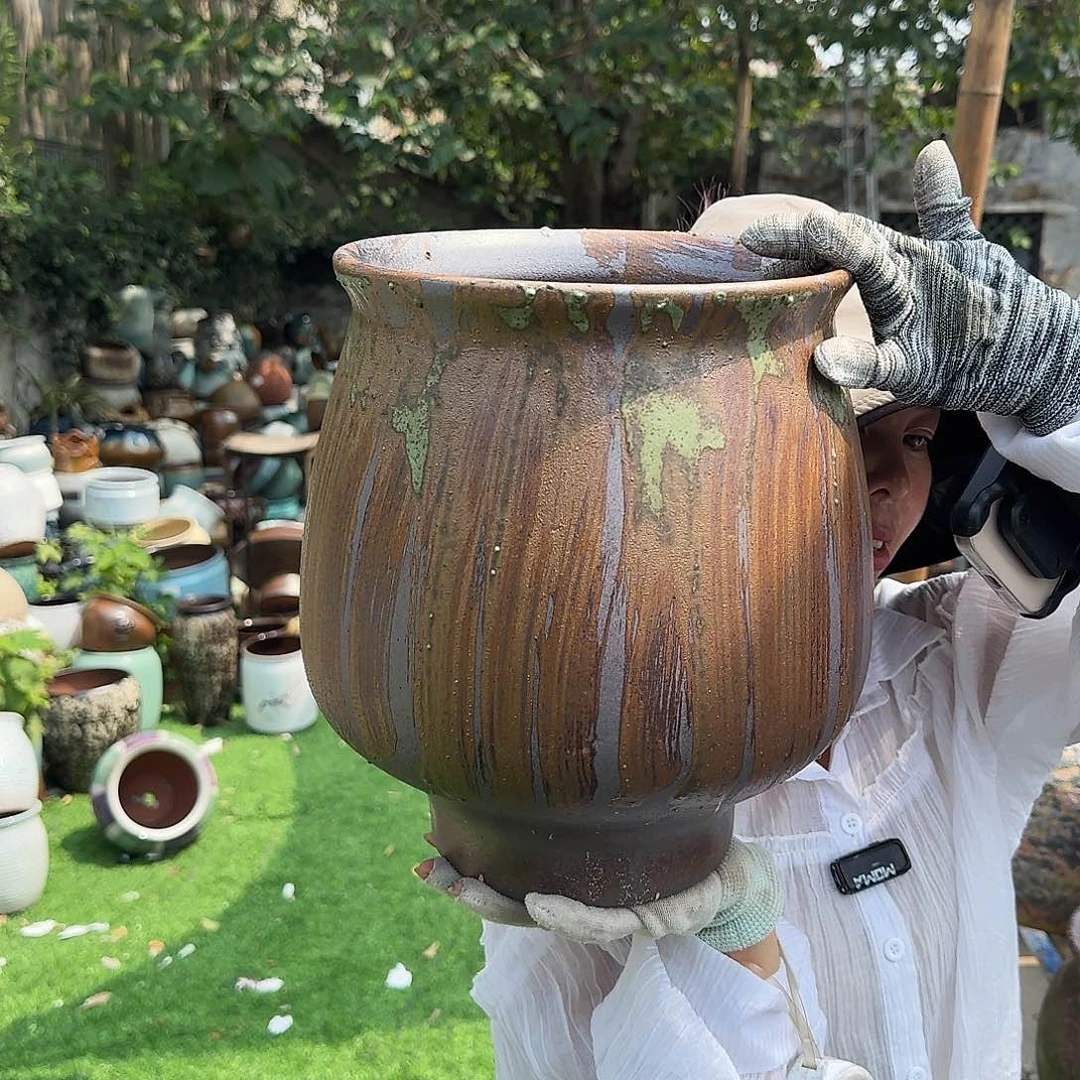 紫砂花盆王嫂花盆0710-167高30口23