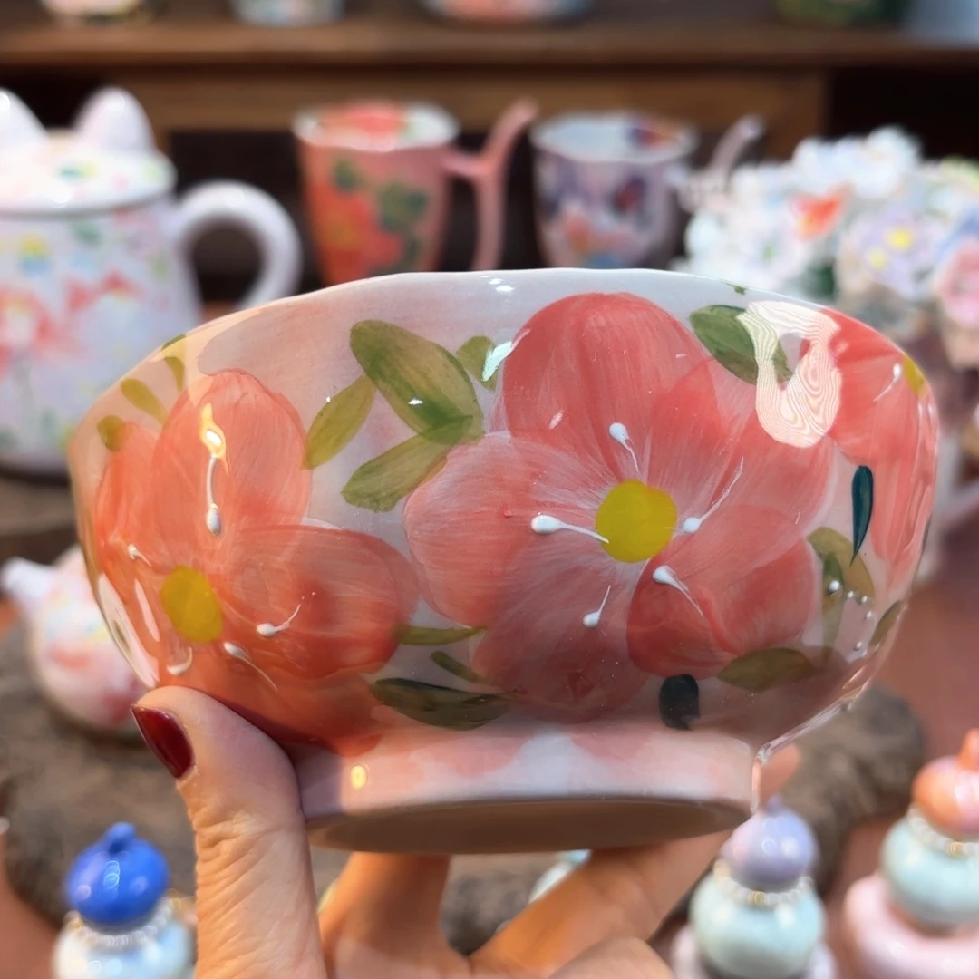 瓷片景德镇手绘高温釉下彩陶瓷茶具