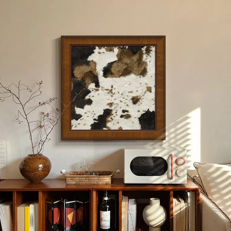 《无界》抽象中古风客厅装饰画高级感立体餐厅挂画小众艺术壁画