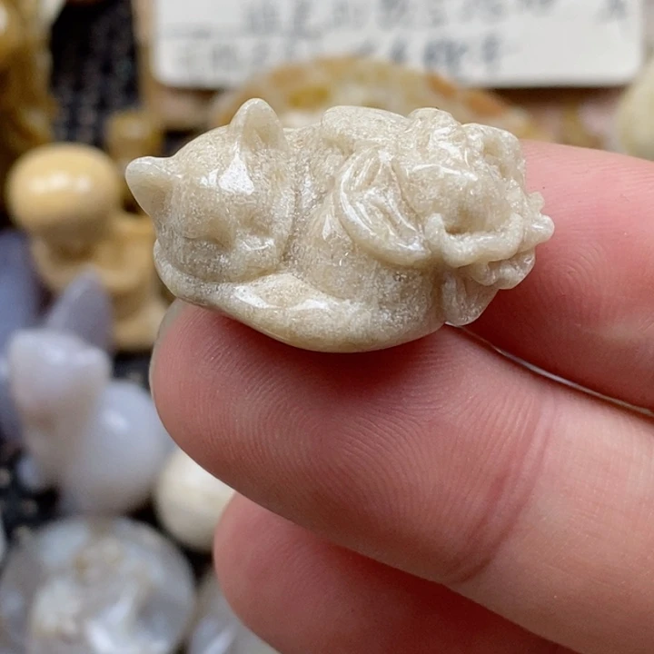 颈饰未镶嵌硅化珊瑚（珊瑚玉）小摆件