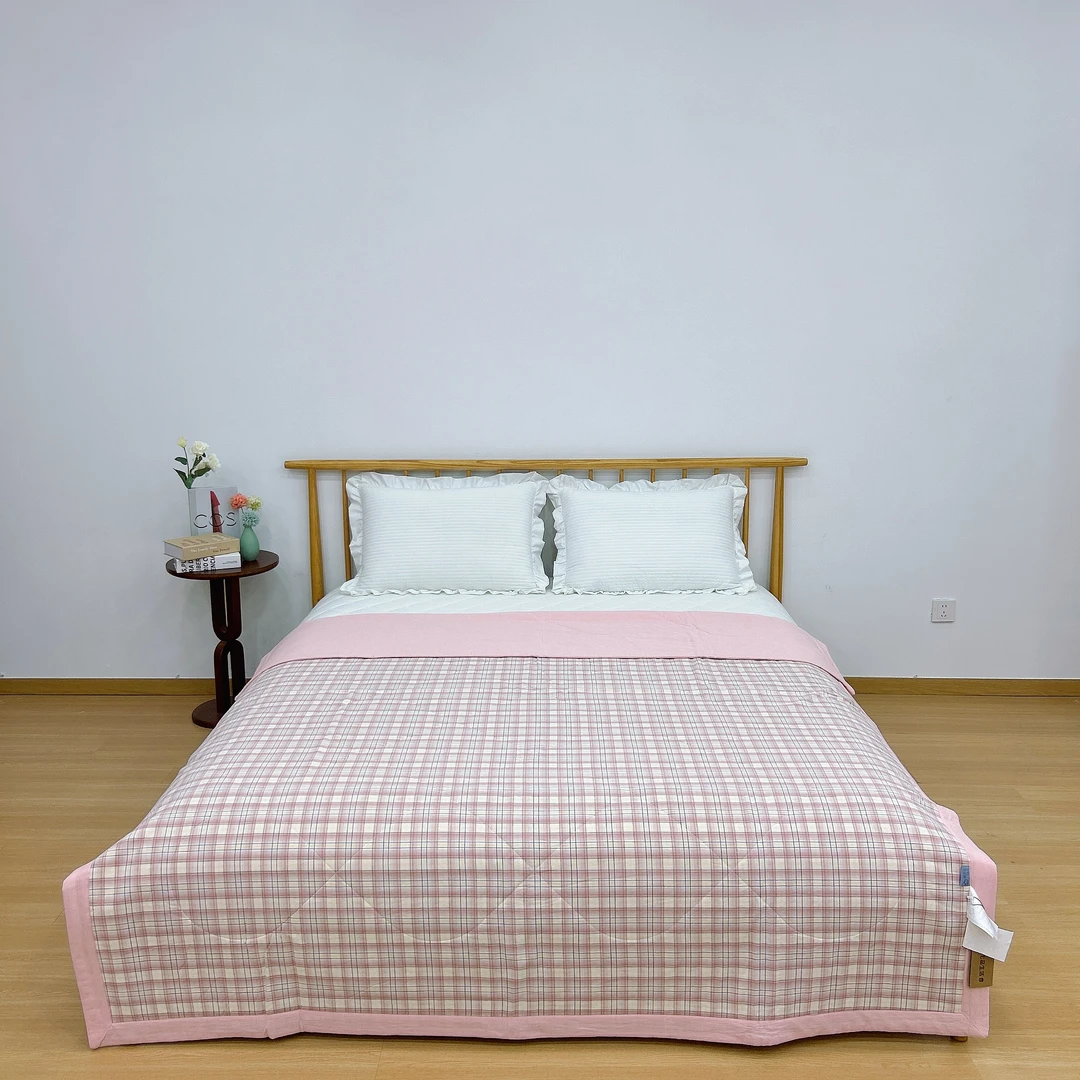 【水洗棉夏被】全棉色织水洗棉棉花夏凉被 空调被 一条