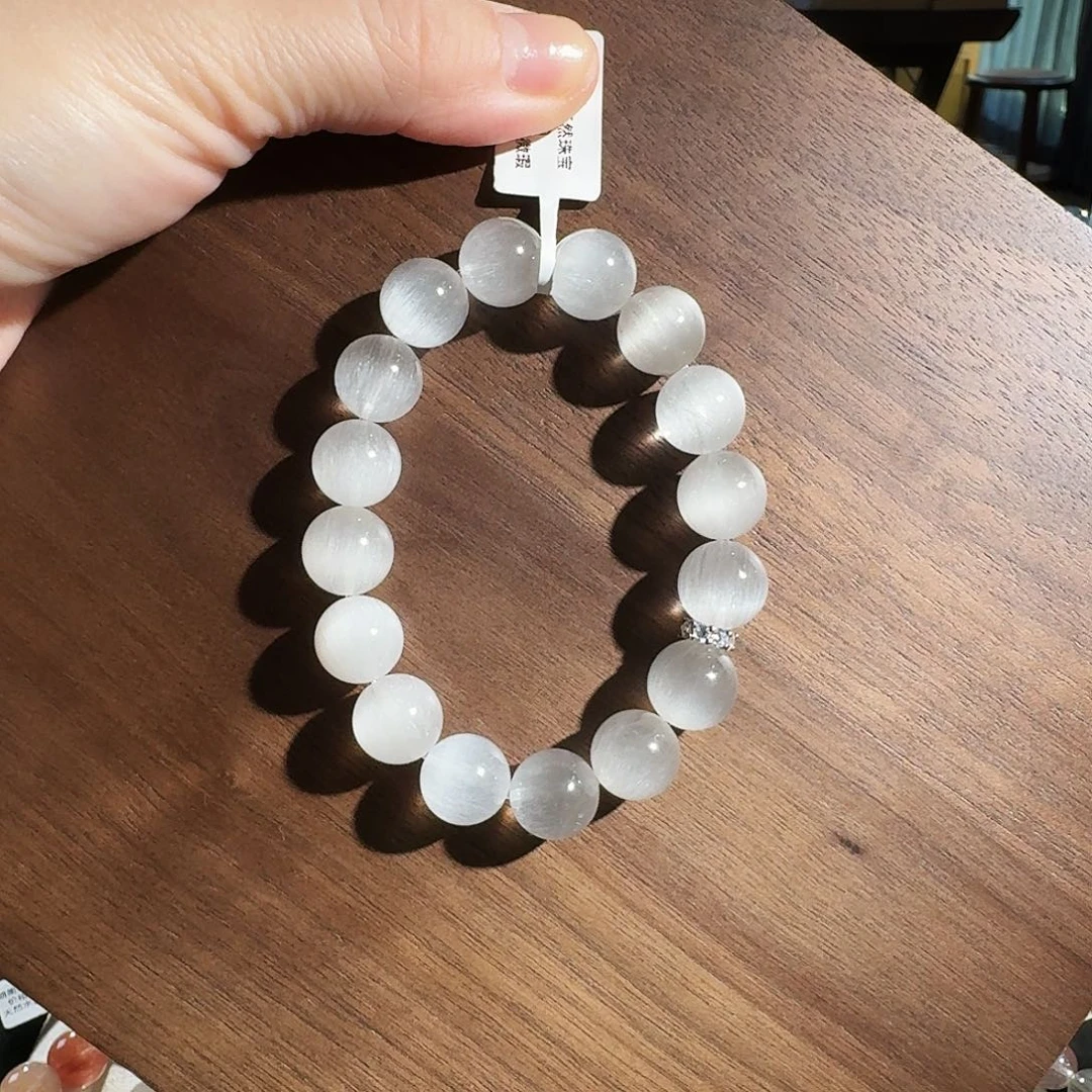 银S925镶嵌手串水晶稚**終天然水晶手串稚始稚终12+