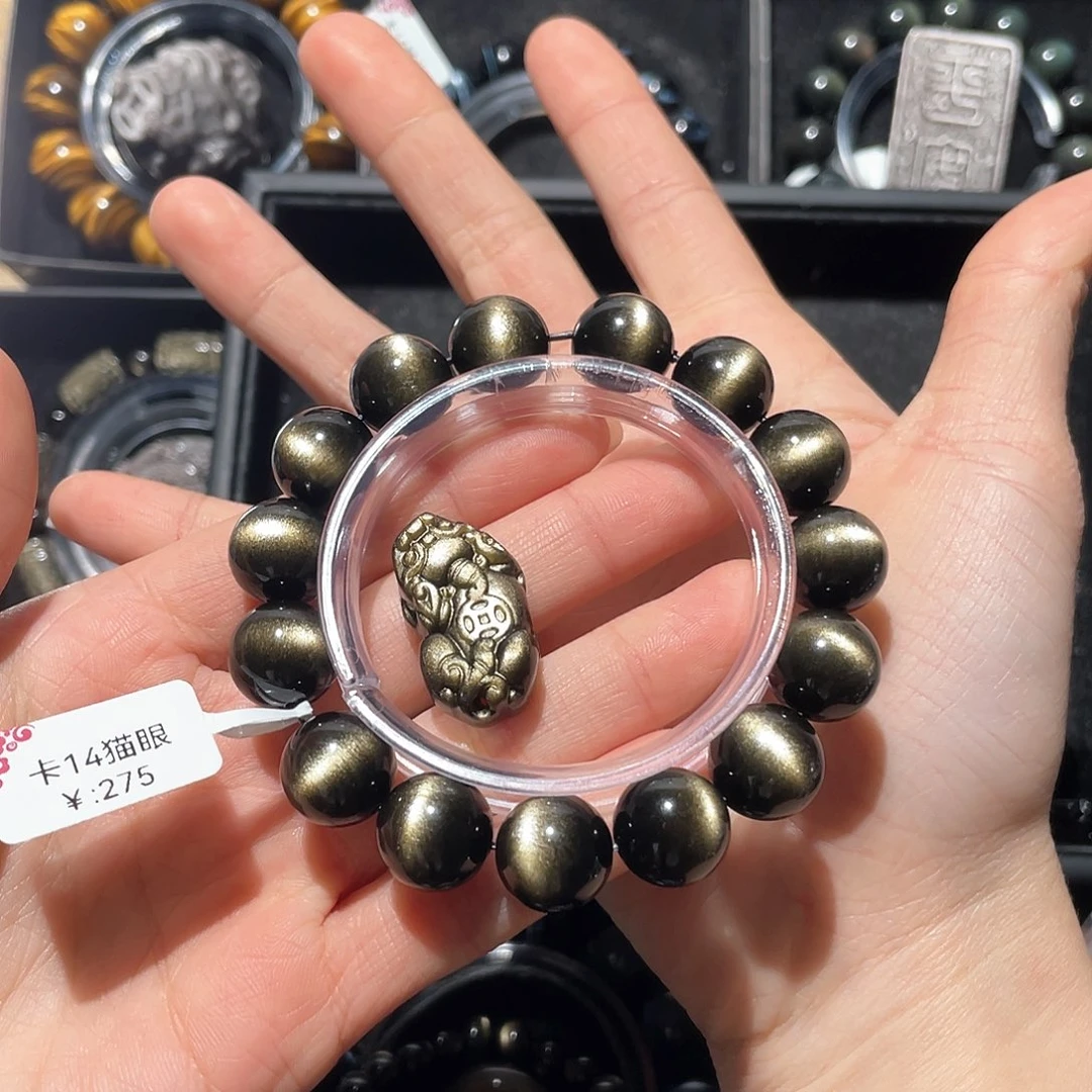 黑曜岩手链未镶嵌?***ω