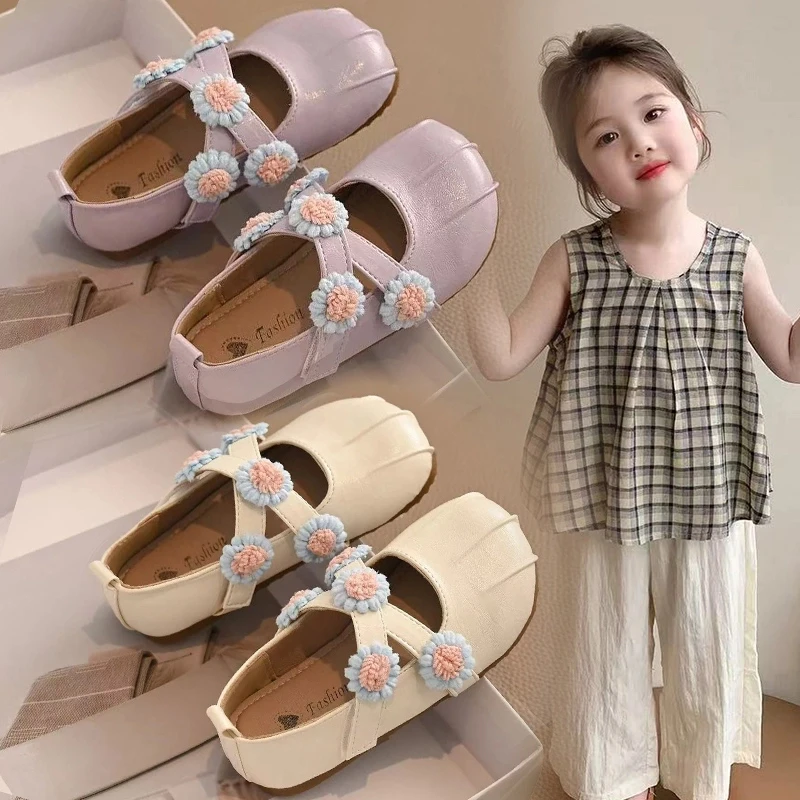 女童洋气公主鞋春秋女孩软底小皮鞋宝宝小香风单鞋洛丽塔儿童鞋子