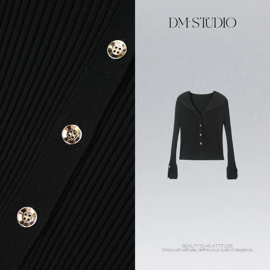 DEDM•STUDIO/法式精致感优雅时尚修身显瘦针织开衫2509ZZS/36830