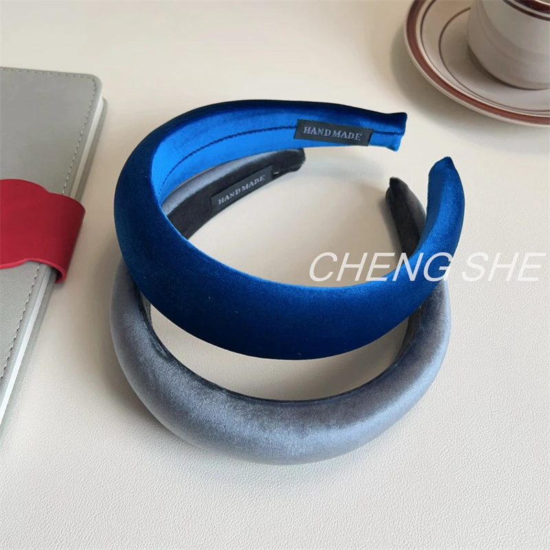 韩版少女风时尚增高颅顶显脸小高密度丝绒发箍