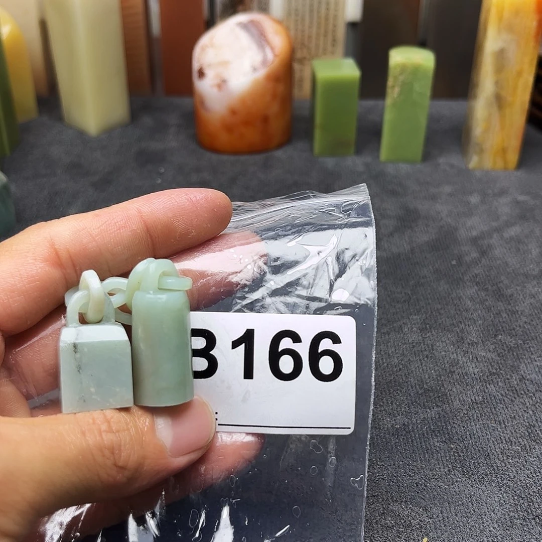 寿山石印石山*天青石166