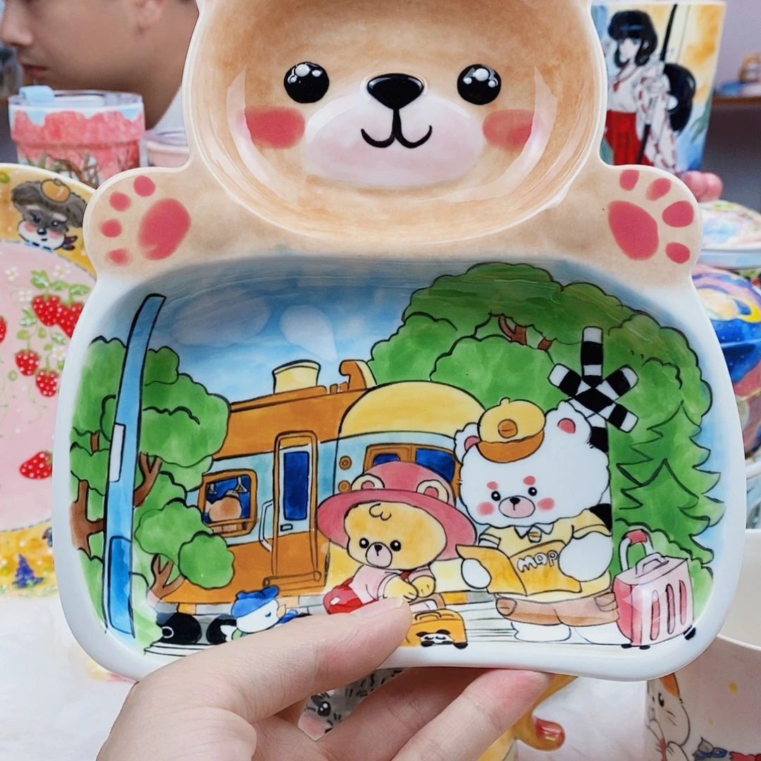 1***0瓷片董董文创手绘陶瓷
