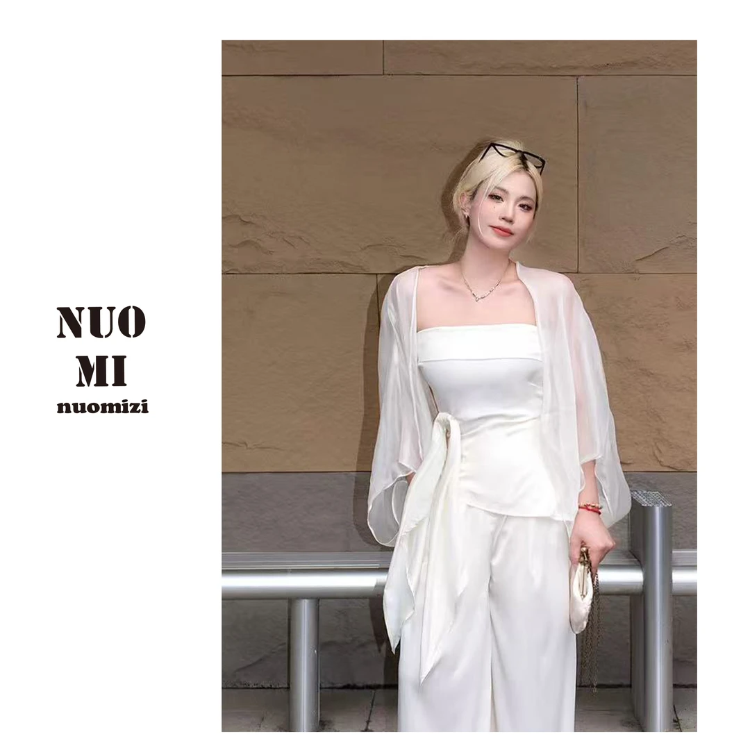 糯米子[丝雾衫] 独特漂亮小衫夏季女薄款设计感气质纯欲风开衫