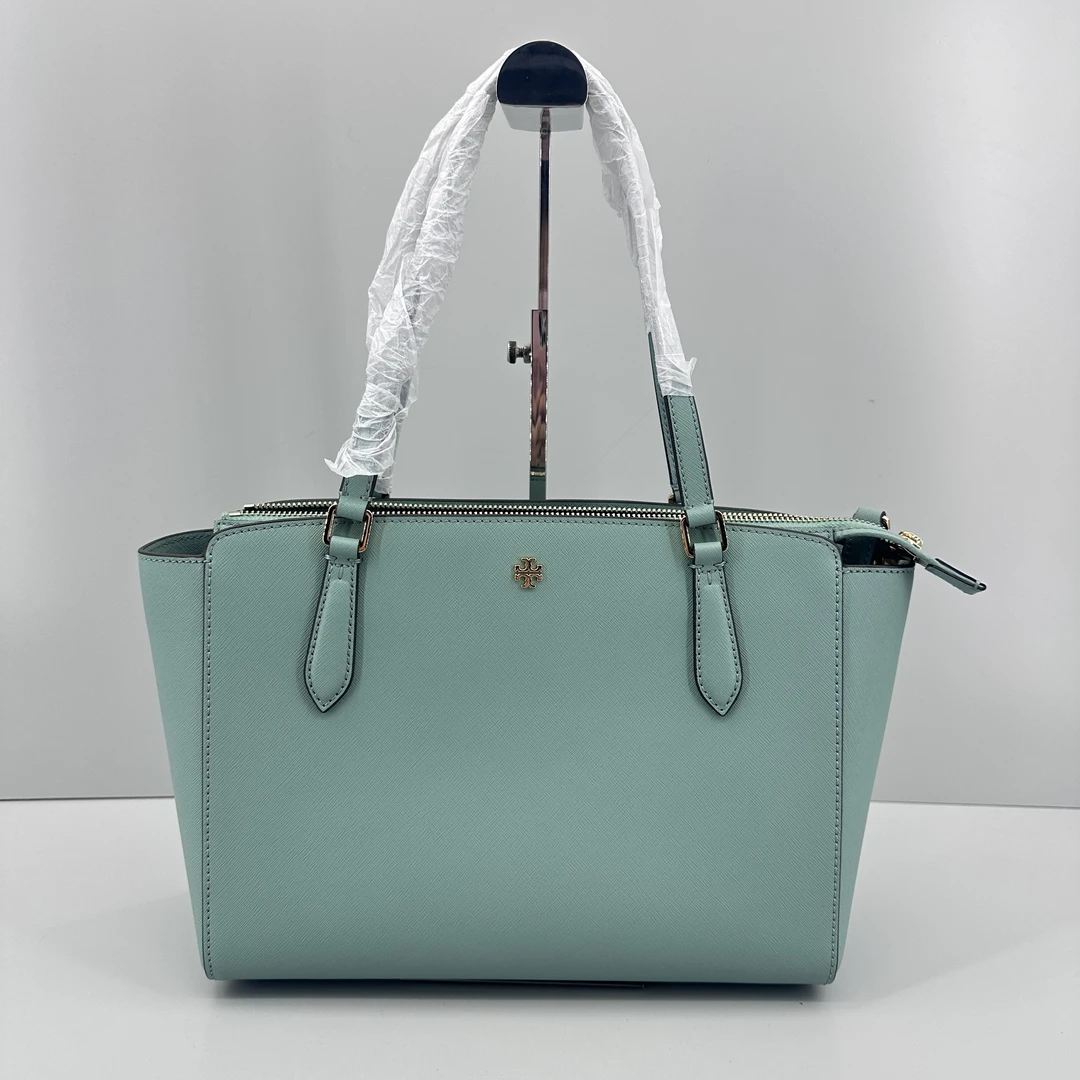 99新 TORY BURCH/汤丽柏琦 蓝色小号托特包30x23x13cmM031412