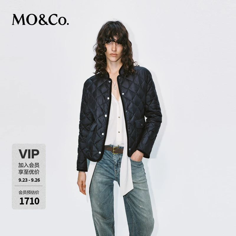 【轻暖漫游系列】MOCO羽绒服2025冬新品90鸭绒立领短款MBE4EIN056