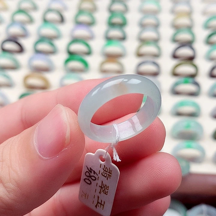 未镶嵌戒指翡翠17-18号