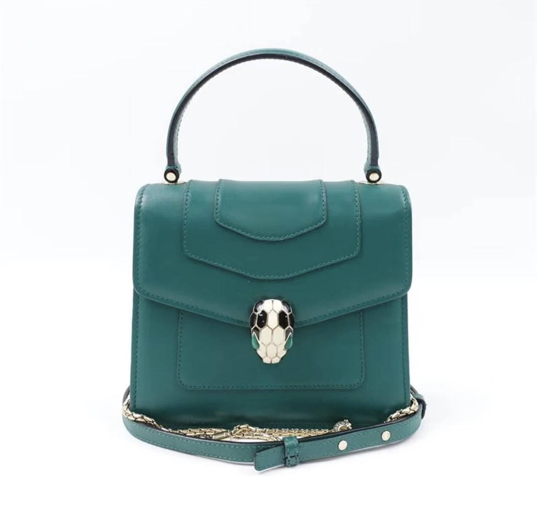 95新 BVLGARI/宝格丽 大吉中古/BVLGARI宝格丽蛇头风琴包