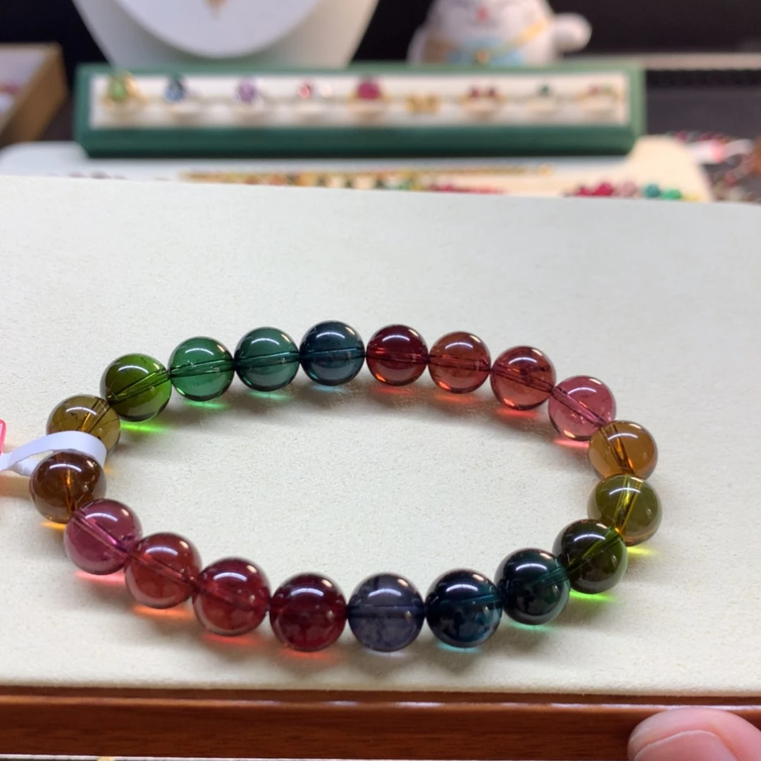 【闪购商品】碧玺手串未镶嵌老矿色标9.6mm