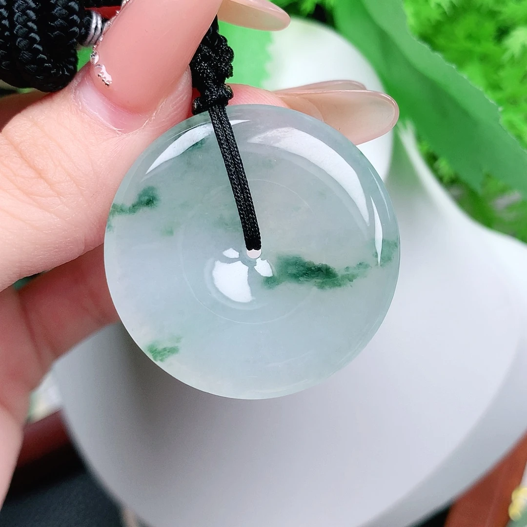 ❦***-翡翠未镶嵌颈饰平安35.1-5.3