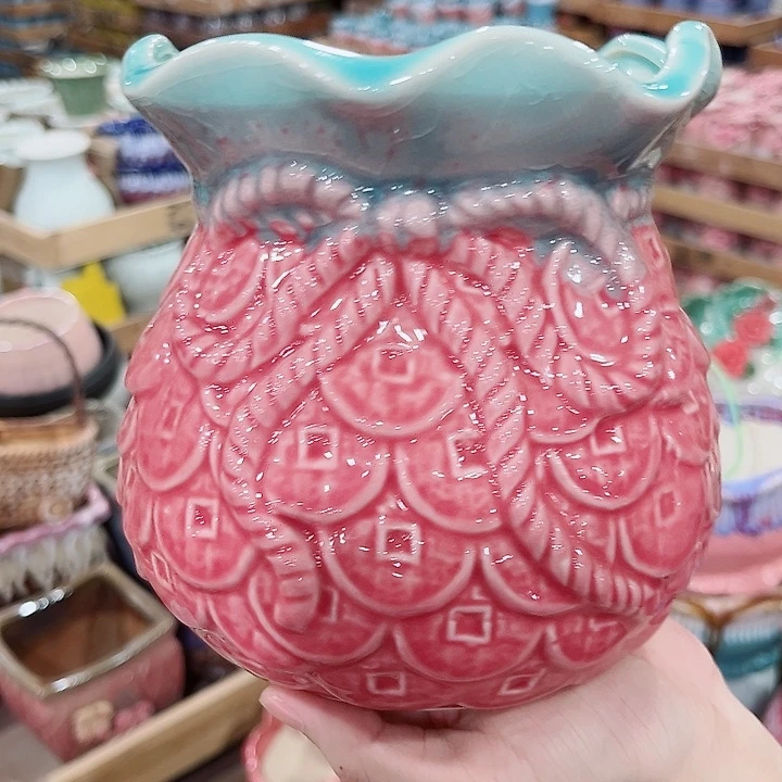 有孔.凑单10元陶瓷花盆发货！