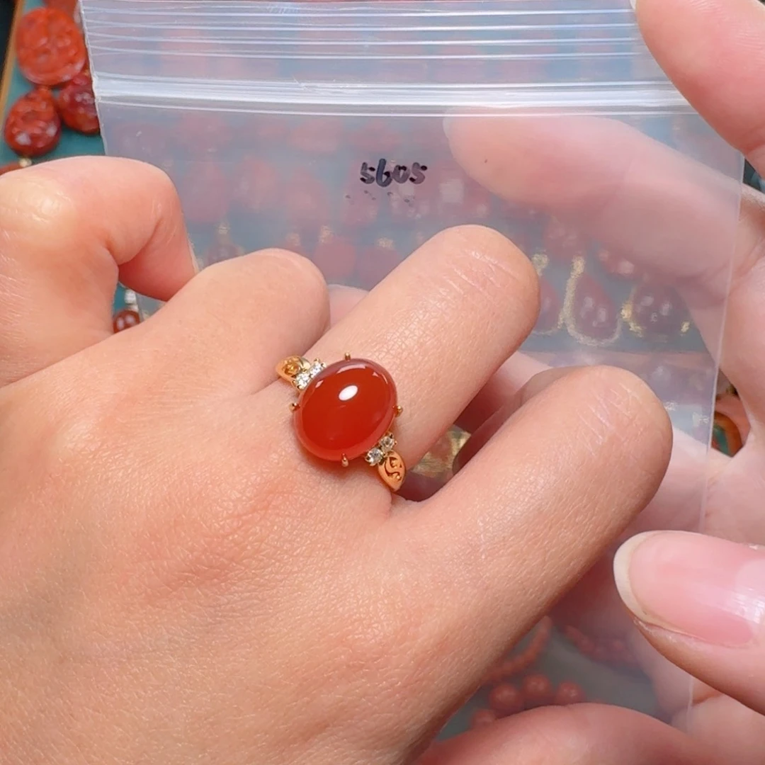 南红玛瑙南红玛瑙银S925镶嵌