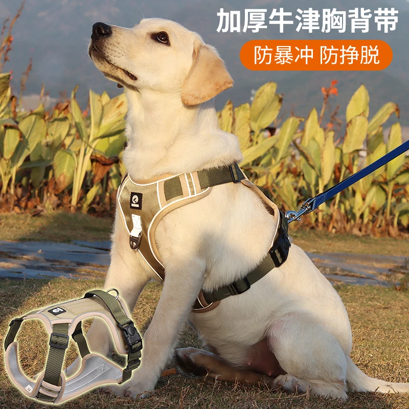 狗狗大型背带金毛拉布拉多背心防爆冲狗狗狗绳牵引绳