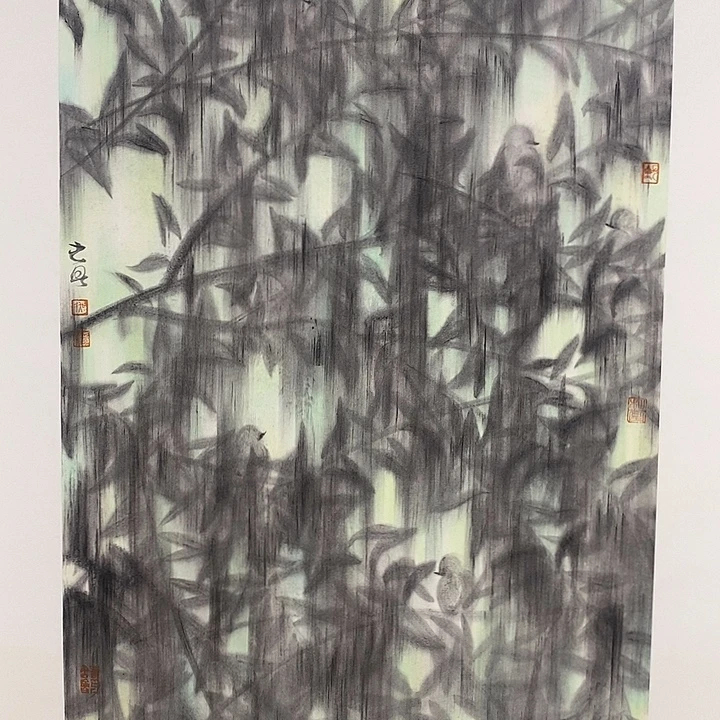 学***天国画书画作品多次参加全国书画