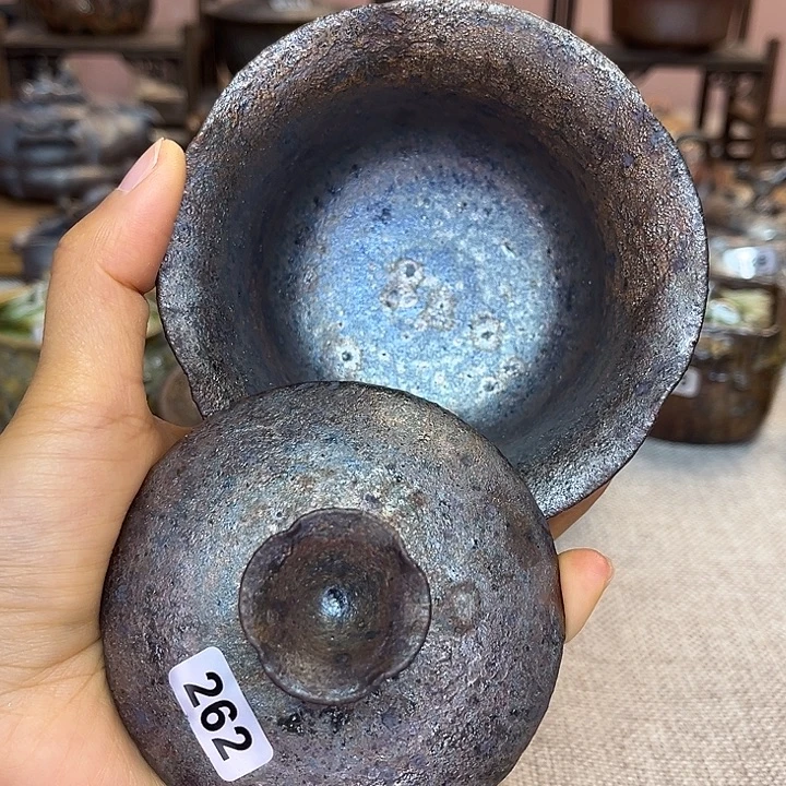 裸柴烧陶瓷手工茶器