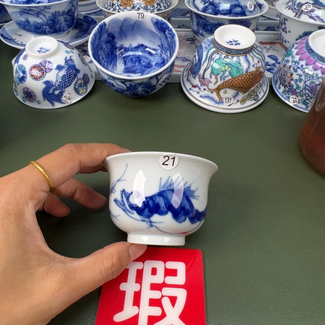 景德镇纯手工纯手绘茶具木木21