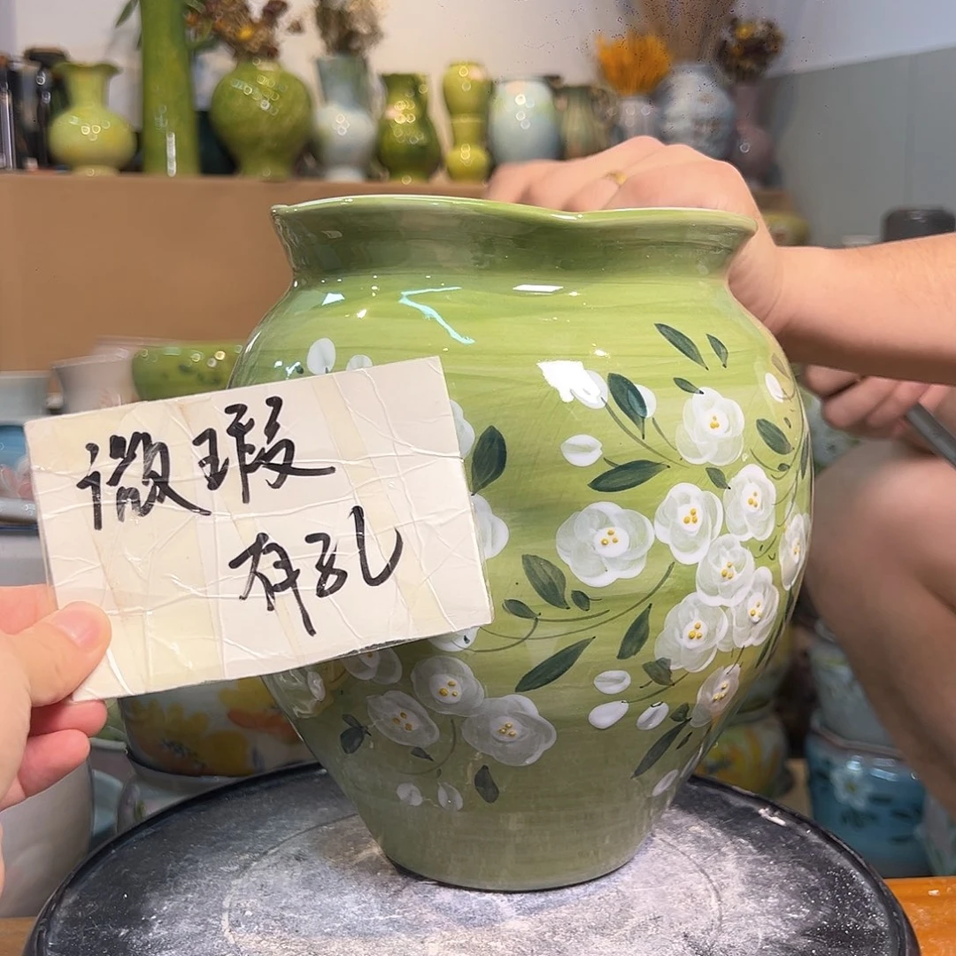 景德镇陶瓷花盆瑕123