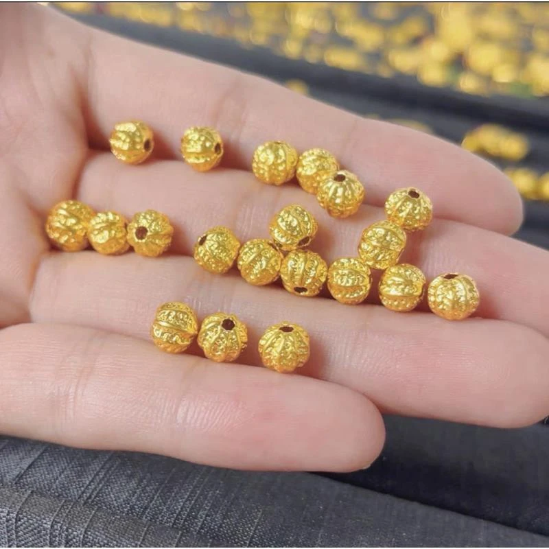 【水贝黄金工厂】(一颗)足金999黄金核桃珠6m多样性发其一(一粒)