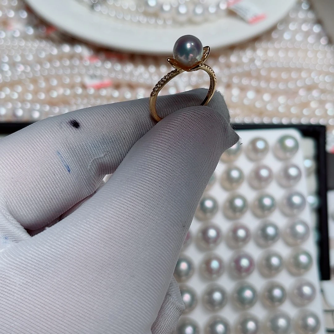 淡水珍珠银S925镶嵌手绳