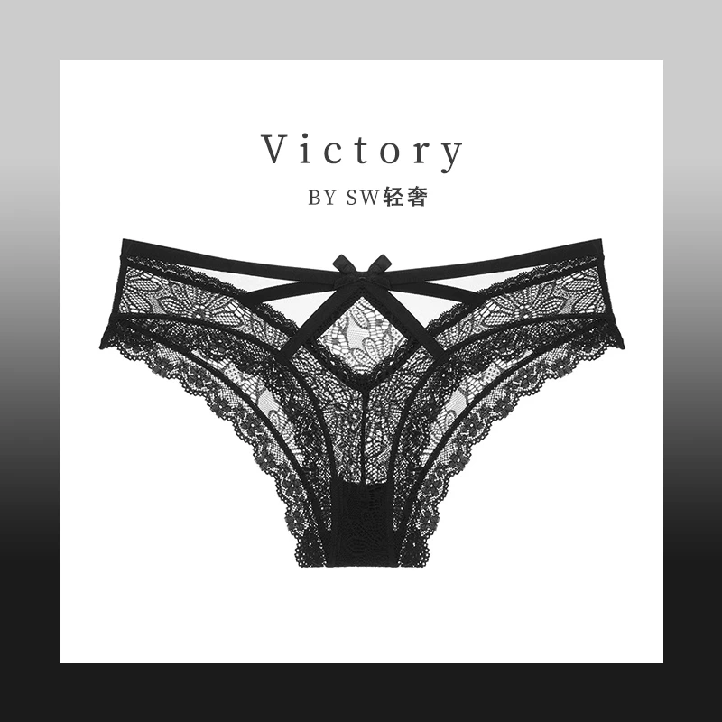 维多利亚多培尔性感蕾丝内裤女法式超薄透气舒适低腰提臀三角内裤