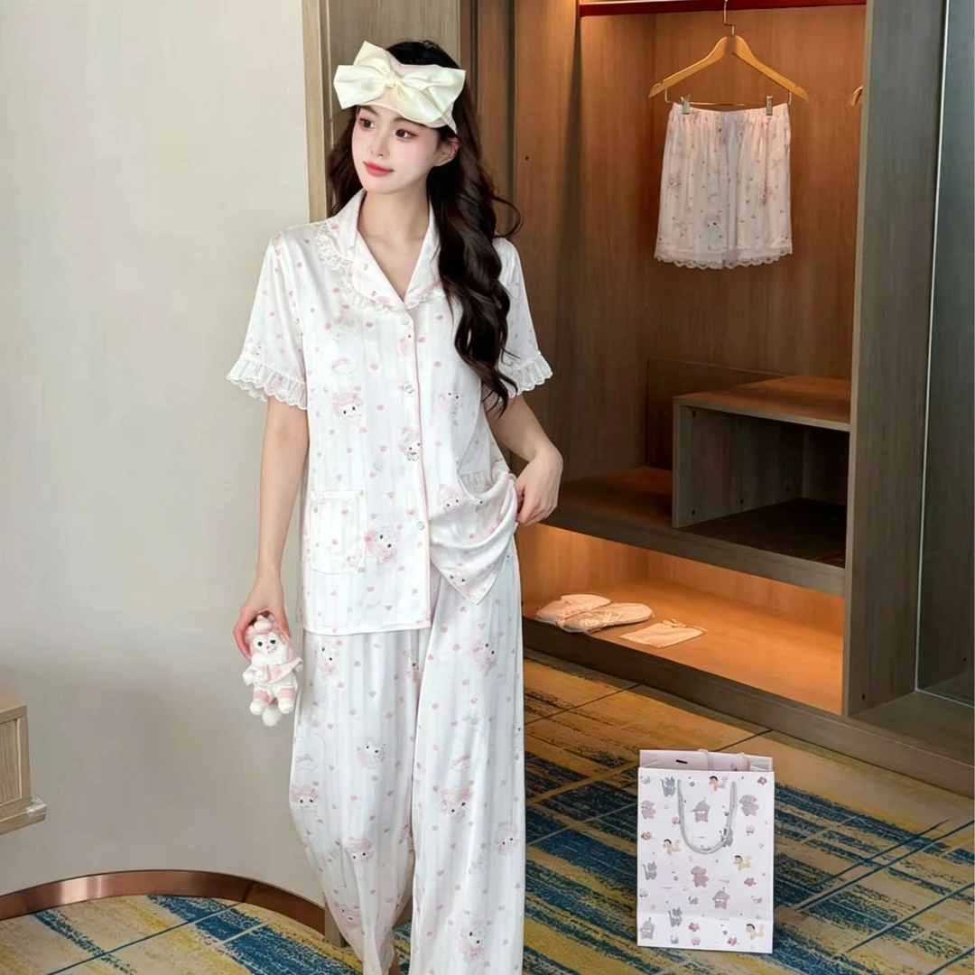 【Like Melody短袖】Ye1夏秋季新款美乐蒂睡衣家居服段面印花可外穿