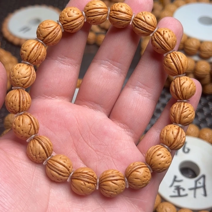 桃核手串12小尺寸野生小金豆原皮无修