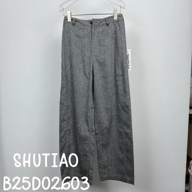【SHUTIAO】2025夏季：新款小众设计款裤子B25D02603