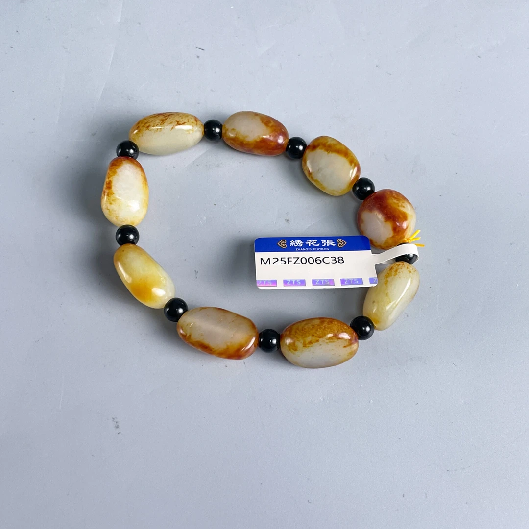 和田玉原石手串-M25FZ006C38