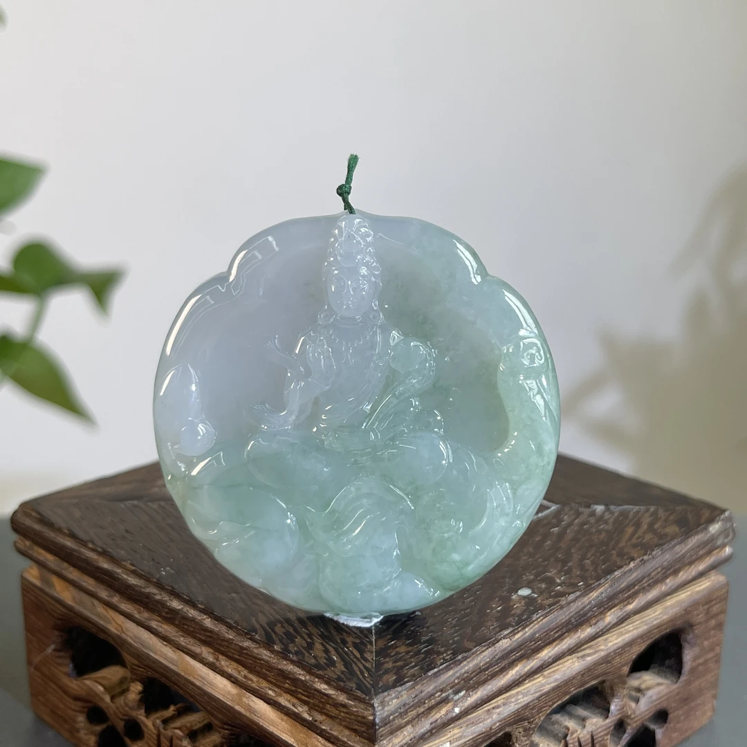 JGA20-92    天然缅甸A货翡翠    普贤