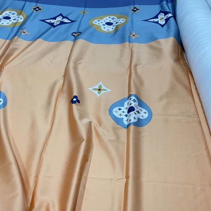 棉高端数码贡缎面料2.5米