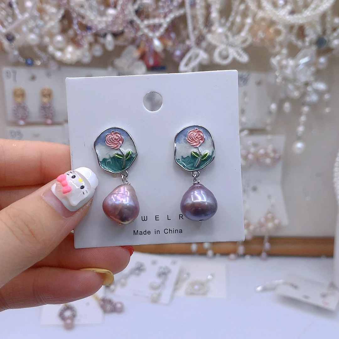 银S925镶嵌淡水珍珠发饰