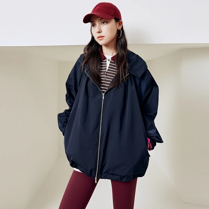 【王雪糕专属】firststation休闲户外衬衫领抽皱宽松短外套女1252A