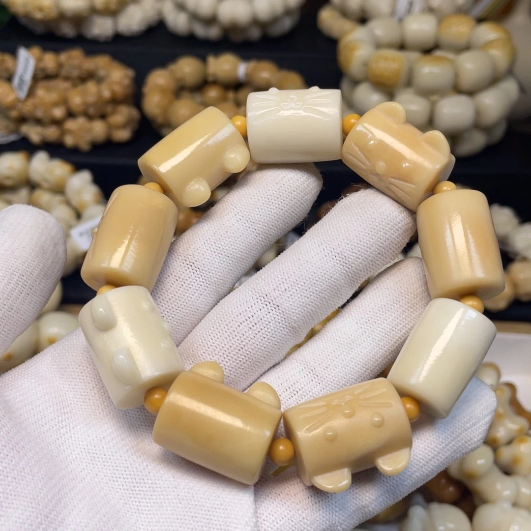 吊坠菩提根/象牙果127桶珠猫瑕疵