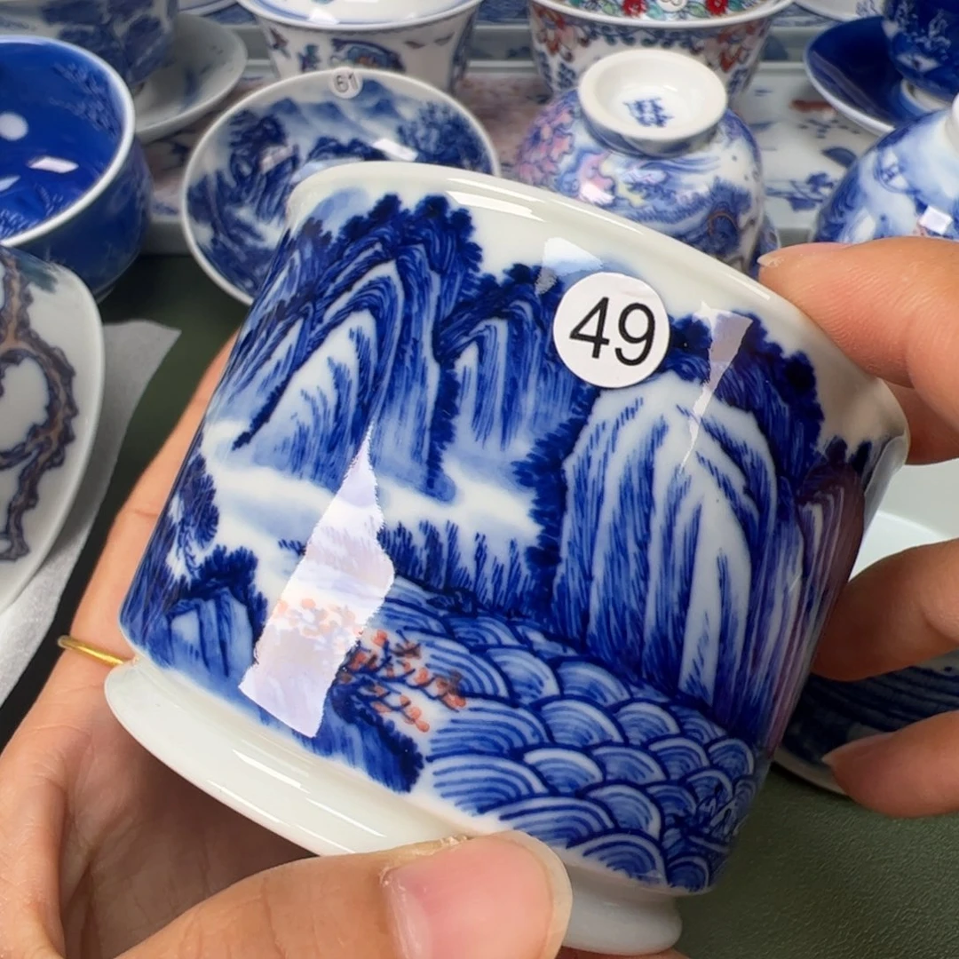 景德镇纯手工纯手绘茶具木木49