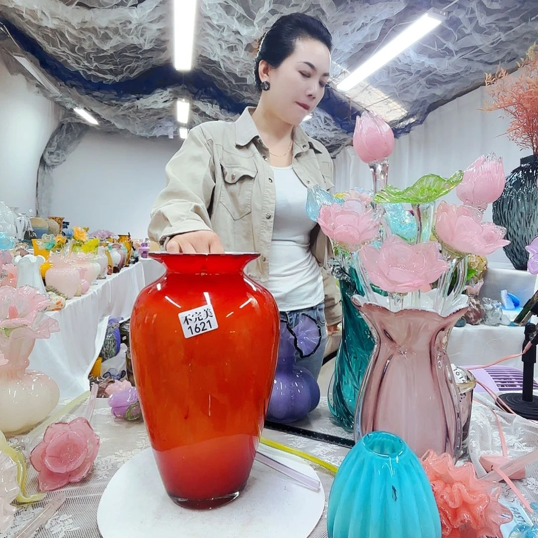 不完美琉璃花瓶花器艺术品