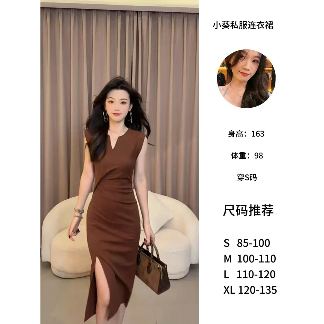 【小米】夏季新款优雅修身时尚收腰气质设计感连衣裙YXJYF52323