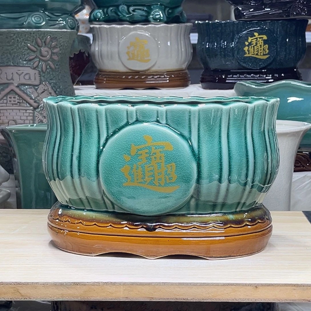 陶瓷绿植多肉微瑕花盆口径23*17*14